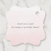 Roze bloemige elegante bedankkaartjes bedankjes labels (Achterkant)