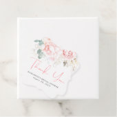 Roze bloemige elegante bedankkaartjes bedankjes labels (In situ)