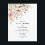 Roze bloemige elegante bruiloft uitnodiging<br><div class="desc">Deze mooie uitnodigingskaart begint met een bleke waterverf mauve rozenbos die naar beneden hangt. Voeg eenvoudige lettertypen toe om dit je eigen te maken. Het is perfect voor je speciale gebeurtenis. Gewoon een prachtige uitnodiging voor een bruiloft voor deze speciale tijd in je leven. Bedankt dat je me toestemming geeft...</div>