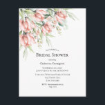 Roze bloemige elegante bruiloft uitnodiging<br><div class="desc">Deze mooie uitnodigingskaart begint met een bleke waterverf mauve rozenbos die naar beneden hangt. Voeg eenvoudige lettertypen toe om dit je eigen te maken. Het is perfect voor je speciale gebeurtenis. Gewoon een prachtige uitnodiging voor een bruiloft voor deze speciale tijd in je leven. Bedankt dat je me toestemming geeft...</div>