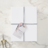 Roze Bloemige Elegante Script 60e Verjaardag Cadeaulabel (Met Touw)