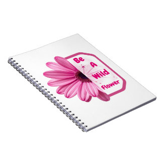Roze Bloemige Esthetische Dagboek Notitieboek