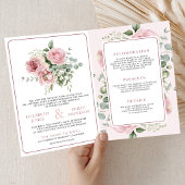 Roze Bloemige Eucalyptus All-in-One Trouwdag