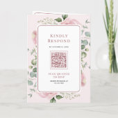 Roze Bloemige Eucalyptus All-in-One Trouwdag (Achterkant)