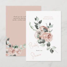 Roze bloemige eucalyptus bruidsshower