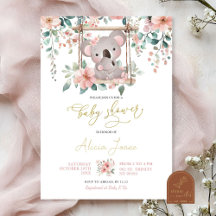 Roze Bloemige Eucalyptus Koala Australische Baby M