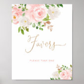 Roze bloemige Favors Poster (Voorkant)