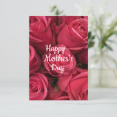 Roze bloemige gelukkige Moederdag kaart (Staand voorkant)