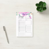 roze bloemige gepersonaliseerde dagelijkse planner post-it® notes (Kantoor)