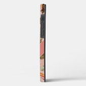 Roze bloemige gepersonaliseerde naam rustiek Case-Mate iPhone case (Achterkant / Links)