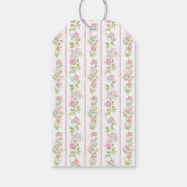 Roze Bloemige Grandmillennial Bruidsfeestje Cadeaulabel (Achterkant)