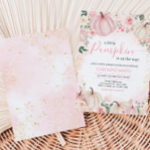 Roze Bloemige Groene Kleine Pompoen Kaart