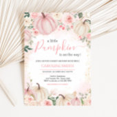 Roze Bloemige Groene Kleine Pompoen Kaart