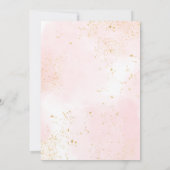 Roze Bloemige Groene Kleine Pompoen Kaart (Achterkant)