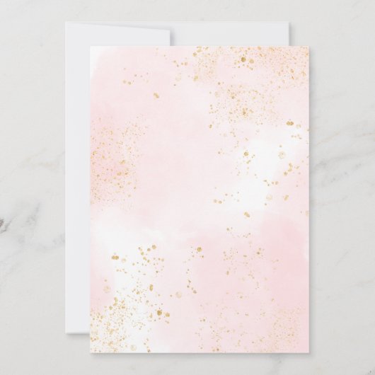 Roze Bloemige Groene Kleine Pompoen Kaart (Achterkant)