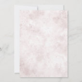 Roze Bloemige Groene Waterverf Bruiloft Kaart (Achterkant)