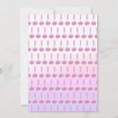 Roze Bloemige Hippo Dankkaart Bedankkaart (Achterkant)