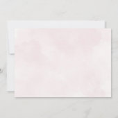 Roze Bloemige Huwelijksdatum Wijziging Aankondigin Kaart (Achterkant)