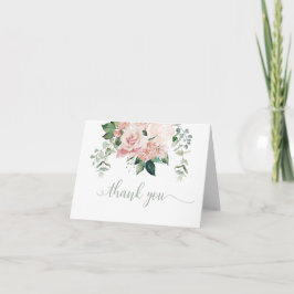 Roze Bloemige Hydrangea Bedankkaart