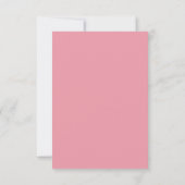 Roze Bloemige Ijs Bruiloftsborrel Bedankkaart (Achterkant)