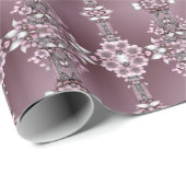 Roze Bloemige Inpakpapier (Rol Hoek)