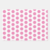 Roze bloemige inpakpapier platte vel set van 3 (Voorkant 3)
