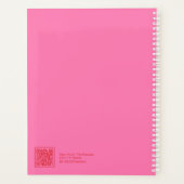 Roze Bloemige Inspirerende Citaten Vet Planner (Achterkant)