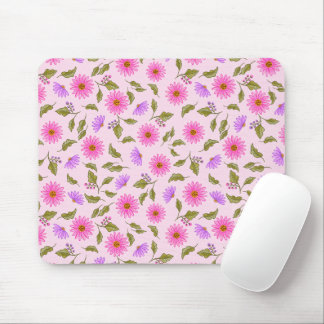 Roze Bloemige Kanten Daisy Muismat