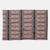  roze bloemige keukenhanddoek (Horizontaal)