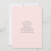 Roze bloemige konijn baby shower meisje uitnodigin kaart (Achterkant)