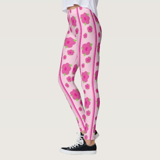 Roze bloemige Leggings (Links)