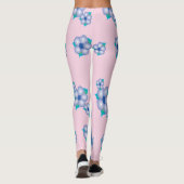 Roze bloemige Leggings (Achterkant)