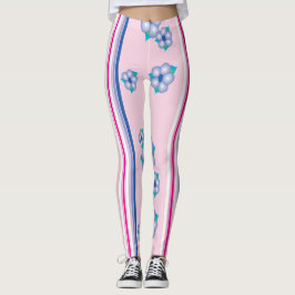 Roze bloemige Leggings