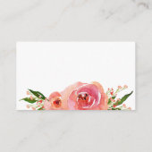 Roze Bloemige LGBTQ Website RSVP Informatiekaartje (Achterkant)