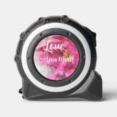 Roze bloemige Love You More Rolmaat (Voorkant)