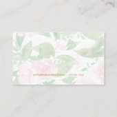  roze bloemige loyaliteit Kaart Klantenkaartje (Achterkant)