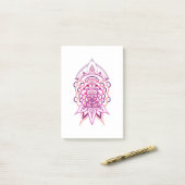 Roze Bloemige Mandala Post-it Notities | Aesthetis Post-it® Notes (Op bureau)