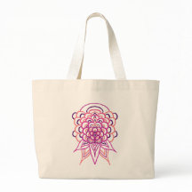 Roze bloemige Mandala-tas | Pretty Boho-bloem