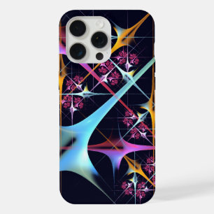 Roze Bloemige Moderne Abstracte Kunst Kleurpatroon iPhone 15 Pro Max Case