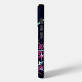 Roze bloemige moderne abstracte kunstkleurpatroon Case-Mate iPhone case (Achterkant / Links)