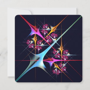 Roze bloemige moderne abstracte kunstkleurpatroon kaart