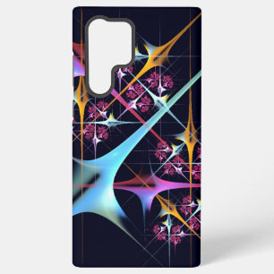 Roze bloemige moderne abstracte kunstkleurpatroon  samsung galaxy hoesje