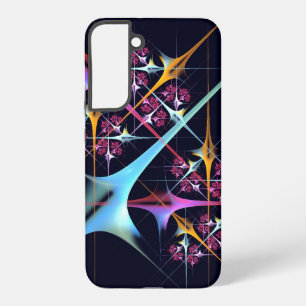 Roze bloemige moderne abstracte kunstkleurpatroon samsung galaxy hoesje