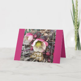 ROZE BLOEMIGE MOEDERDAG GROET KAART