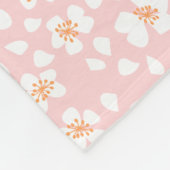 Roze bloemige monogram aangepaste deken voor meisj (Hoek)