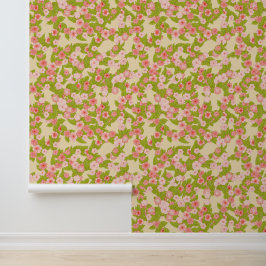 Roze Bloemige Naadloze Patroon Achtergrond Behang