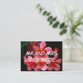 Roze bloemige Nieuw huis adreskaarten Visitekaartje (Staand voorkant)