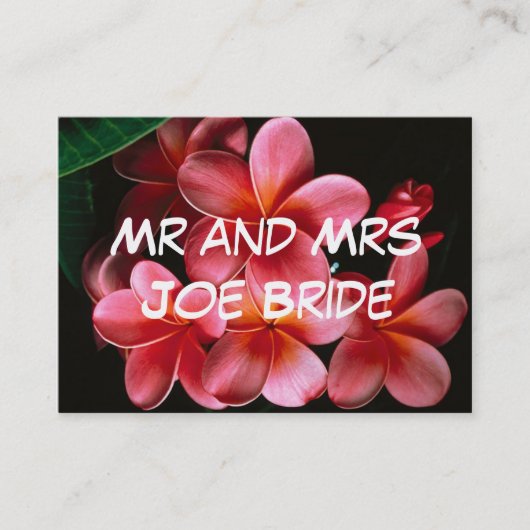 Roze bloemige Nieuw huis adreskaarten Visitekaartje (Voorkant)