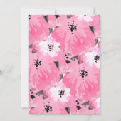 Roze Bloemige Oh Baby Shower Uitnodiging (Achterkant)