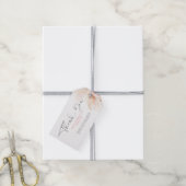 Roze bloemige pampagras Boho dank je wel Cadeaulabel (Met Touw)